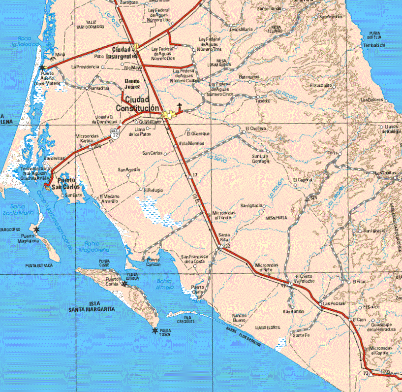 Map Of California. baja-california-sur-mexico