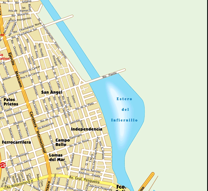 Mazatlan Mexico Map D5 